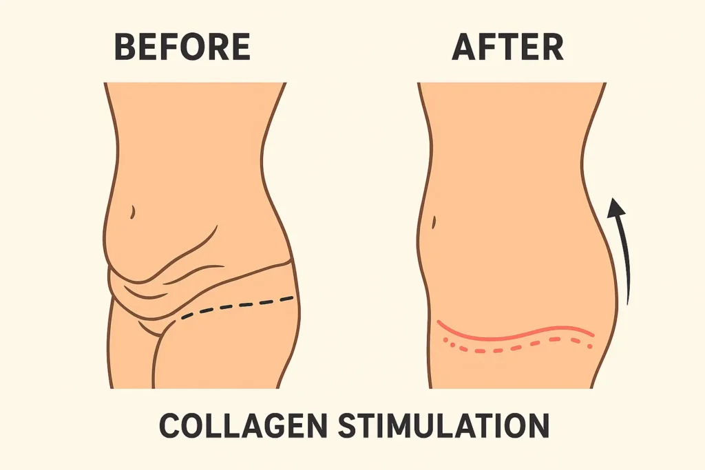 Before and after results for sagging skin after weight loss injections Elgin